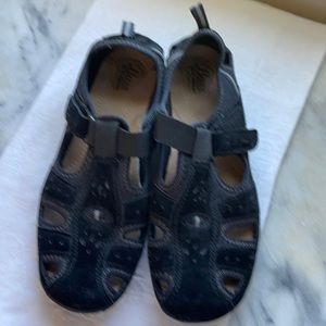 Bass black suede sandals “go to comfort”